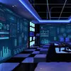 Papel de Parede Fundo com Senso de Tecnologia Metálica de Circuito Impresso Estéreo 3D Para Empresa Recepção Lan House Salão de E-Sports Papel de Parede Estilo Industrial