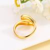 Anillo minimalista europeo y americano de gota de agua brillante para mujer, estilo francés, moderno, simple, combinable con todo, de lujo ligero, ajustable, con abertura cruzada