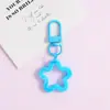 Novo Chaveiro Estrela de Cinco Pontas Colorida com Vazado Fivela de Porta Giratória Acessórios DIY Acessórios para Joias Artesanais Materiais Atacado