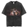 Talla Europea Transfronteriza Verano Nuevo Hombre Camiseta Lavada Harajuku Streetwear