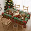 Mantel de Navidad Árbol de Navidad Muñeco de Nieve Reno Impresión Digital Amazon Mesa Decoración Festiva Decoración Festiva Transfronteriza