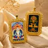Colgante Thangka Pintado con Zaki Lamu y los Ocho Grandes Budas de la Riqueza, Deidades de la Riqueza Negras y Amarillas, Colgante Thangka Tibetano Estilo Chino