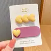 Estilo Japonés y Coreano Dulce Color Caramelo Corazón de Niña Flequillo Pinza Combinación de Colores Primavera y Verano Infantil Accesorios para el Cabello Ins Niñas