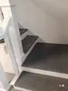 Tapete Simples de Cor Sólida para Escada, Antiderrapante, Imitação de Linho, Degraus de Madeira Maciça, Tapete Autoadesivo Sem Cola para Piso, Tapete para Escada Caracol de Sótão