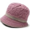 Chapéu de inverno espesso e quente para mulheres de meia-idade e idosas, chapéu de tricô para senhoras, chapéu de lã para mãe, chapéu tipo boina com jacquard