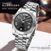 Relógio Masculino Fashion da Marca Chaxigo com Pulseira de Aço Real e Mostrador Grande Relógio de Quartzo para Homens Ca-044-1