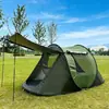 Tienda de apertura rápida para exteriores para 5-8 personas, totalmente automática, a prueba de sol, transpirable, tienda plegable portátil para acampar