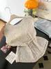 Colete Tricotado Feminino com Gola Redonda e Recortes Estilo Coreano, Novo Estilo Verão 2026, Caimento Solto, Ajuste na Cintura, Para Usar em Camadas, Top Base Estiloso