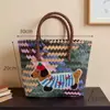 Cesta de Verduras Tejida de Perro Salchicha, Bolso de Mano Retro de Ratán, Bolso de Paja de Bambú, Bolso de Bambú Hecho a Mano, Bolso de Playa