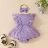 Vestido de Verão para Bebê Menina Doce Sem Mangas Renda Malha Triangular Saia Bolsa Flor de Renda para Recém-nascido