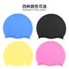 Gorro de natación de silicona para adultos, impermeable, para hombres y mujeres, para el cuidado del cabello, color sólido, ajuste simple, para usar sin cabeza.