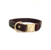 Hebilla Personalizada de Fábrica para Collar de Mascota Collar para Perro Ajustable Procesamiento de Cuero Genuino de Vacuno Según Dibujos y Muestras