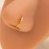 Piercings de Nariz de Pedrería con Diseño de Hoja y Flor, Europeos y Americanos, Creativos y Personalizados, Estilo Minimalista de Alta Gama, No Requieren Perforación