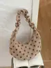 2026 Nuevo Bolso Cruzado de Estilo Coreano con Lunares, Plisado y Encaje, con Cordón, Gran Capacidad, Bolso Tipo Dumpling para Viajes Diarios para Mujeres