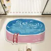 Tapete de Chão para Banheiro Tapete Antiderrapante para Vaso Sanitário Capacho para Entrada Absorvente de Água Tapete para Pés Carpete de Couro para Banheiro Interno Banheiro