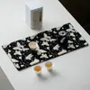 Miyuan Esterilla de Té Gruesa Doble Cara Estilo Chino Tela de Chenilla Bordada Camino de Mesa para Té Seco Accesorios para Ceremonia del Té Esterilla Impermeable para Uso Doméstico
