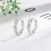 Nuevos y Modernos Brazaletes para Orejas con Lazo para Mujer, Pendientes de Aro de Lujo Sencillo para Verano, Pendientes de Botón Versátiles y de Moda con Personalidad