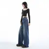 Jeans largos young orange # estilo retrô americano preto e cinza para mulheres, cintura alta, corte solto, modelador, com caimento fluido, estiloso, versátil e comprimento total