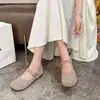 Sapatos Mary Jane Retrô para Mulheres 2026 Novo Modelo Tira Única Sapatilhas Baixas Versátil Casual Solado Macio Estilo Popular