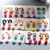 Novos Brincos Atacado Brincos Infantis Coreanos Cor de Doce Desenho Animado Fofo Princesa Meninas Clipe de Orelha Bebê Acessórios de Orelha