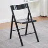 Silla Transparente Nórdica, Silla de Comedor de Lujo Ligero, Mesa de Comedor de Alta Gama de Moda para Uso Doméstico, Silla Plegable de Plástico Minimalista de Diseñador Vintage