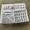 Caja de Almacenamiento de Ropa Interior Amazon Transfronteriza Hogareña Tela No Tejida Juego de Cuatro Piezas Bolsa de Almacenamiento Organizador de Sujetadores Calcetines Ropa Interior