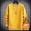 Sudadera sherpa de cuello redondo, gruesa, color liso, forrada de forro polar para otoño e invierno, unisex, estilo americano casual, versátil para varios atuendos