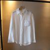 Camisa delgada con protección solar [que positiva] 2024 verano nueva camisa de manga larga coreana para mujer al por mayor de color sólido 9823