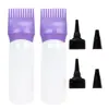Cabello de Venta Caliente Cuidado del Cabello y Botella de Recarga para Cuidado del Cabello Punta de Botella de Repuesto Botella Teñida con Aceite para el Cabello Salón de Belleza Correa Dental Agujero de Agua Peine para Champú