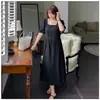 Q13 Vestido Elegante Rojo Seersucker Falda Larga Talla Grande Mujer Gordita mm Estilo K 200 Libras 150kg