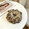 Goma de pelo scrunchie vintage versátil extragrande para adultos, elegante scrunchie floral para coleta