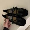 Zhr Zapatos de Entrenamiento Moral de Suela Plana Coreanos para Mujer 2025 Estilo Nuevo Slip-On Suela Suave Zapatos Planos de Boca Baja Ins Simples para el Trabajo de Oficina para Mujer
