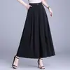 Pantalones Sueltos de Pierna Ancha para Mujer Verano 2025 Nuevos de Cintura Alta Drapados de Nueve Puntos para Adelgazar mm Pantalones con Silueta A Plisados Culottes