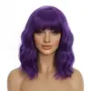 Perucas Amazon Temu para Mulheres, Cabelo de Comprimento Médio Estilo Europeu e Americano, Perucas Cacheadas Curtas Coloridas para Cosplay de Halloween