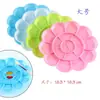 087 Paleta Extra Grande Flor de Ameixa Paleta Paleta de Pigmentos para Nail Art Paleta de Guache Aquarela 18,3cm