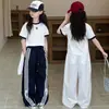 Conjunto Súper Elegante de Estilo Coreano para Niñas con un Toque de Alta Gama, Nuevo Hermoso Pantalón de Verano para Niños 2026, Ropa de Verano de Moda