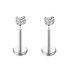 Conjunto de Brincos de Aço Inoxidável Mais Vendido da Amazon, Piercings de Lábio com Zircônia, Brincos de Luxo Leve, Conjunto de Brincos, Venda Direta Atacado de Fábrica