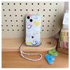 Funda Colorida Smiley Apple 15 Orejas de Gato para Teléfono Móvil para iPhone16promax Resistente a Caídas Cadena de Mano Funda Suave
