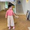 Roupa Infantil Atacado Calças de Menina Primavera, Outono e Inverno 25 Calças Novas de Menina Forradas com Lã Espessadas Largas Estilo Coreano Cor Pura Calças de Perna Larga