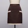 Delantal corto de medio cuerpo para camarero de hotel al por mayor, multicolor, para personal de cocina, antiadherente, de cintura