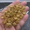 Accesorios para Joyería Hecha a Mano DIY Pulsera de Cristal Chapada en Oro de 18K Nudo Chino Hueco Copa de Flor Hueca Pétalos de Flor