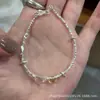 Pulsera de Plata de Ley 925 Hecha a Mano Tailandesa de Sicilia Plata Rota Cristal Blanco Natural Citrino Versátil para el Uso Diario