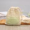 Bolsa de Ramio para Jabón al por Mayor de Fábrica, Bolsa de Malla Espumosa para Jabón Hecha a Mano, Bolsa de Malla Espumosa de Algodón y Lino Colgable, Se Puede Personalizar con Etiquetas Lavables