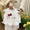 Chaleco de Verano para Niña, Ropa Elegante para Bebé, Marca Única y Moderna para Niños, Adorno Dulce de Encaje, Camiseta sin Mangas Linda de Dibujos Animados