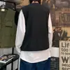 Chaleco de trabajo de verano para hombre, marca de moda, estilo japonés Harajuku, funcional, suelto, sin mangas, chaqueta para hombre