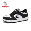 Sapatos Infantis Babudou, Sapatos Esportivos Impermeáveis de Couro para Primavera e Outono, Tênis para Crianças de Tamanho Médio e Grande, Sapatos Quentes de Algodão com Forro de Lã