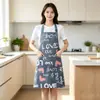 Delantal impermeable al por mayor del fabricante, estilo de colgar en el cuello para la cocina, ropa de trabajo a prueba de aceite para mujer, delantal de cocina y para el hogar