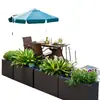 Macetero de Hierro Forjado Acero Inoxidable para Exteriores Personalizado Balcón Terraza Paisajismo Acero Galvanizado Acabado Combinación Metal Patio Interior