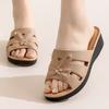 2025 Fabricantes de Comércio Exterior Transfronteiriço Atacado Mocassins Leves e Confortáveis de Sola Macia para Mães de Meia-Idade e Idosas, Sapatos Femininos Antiderrapantes de Sola Macia