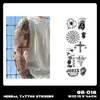 Pegatinas de Tatuaje Herbales de Brazo Completo Transfronterizas, Impermeables, de Larga Duración, No Reflectantes, Diseños de Tatuajes Realistas para Manos, Brazo de Flores, Brazo de Flor de Cerezo, Estilo Tradicional